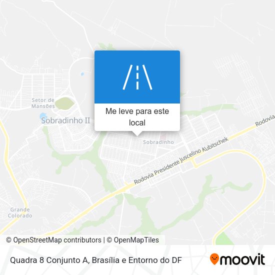 Quadra 8 Conjunto A mapa