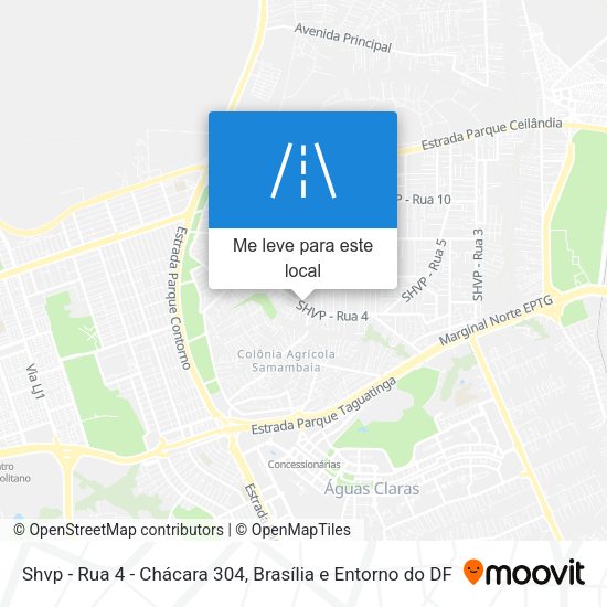 Shvp - Rua 4 - Chácara 304 mapa
