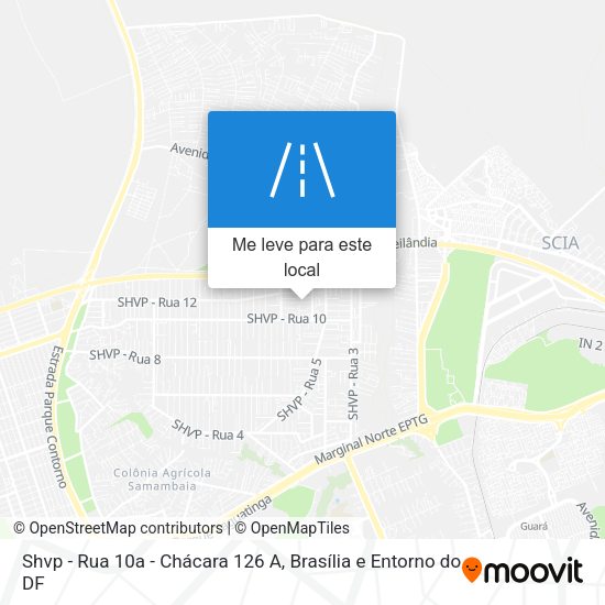 Shvp - Rua 10a - Chácara 126 A mapa