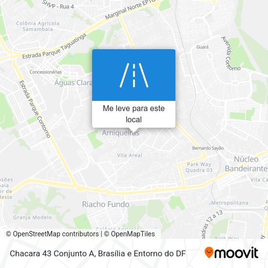 Chacara 43 Conjunto A mapa