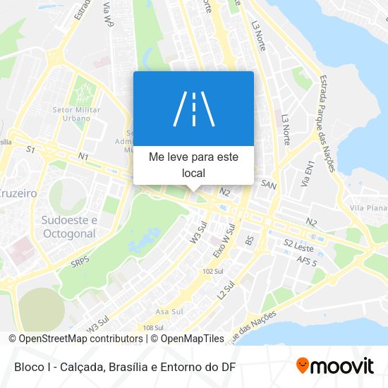 Bloco I - Calçada mapa