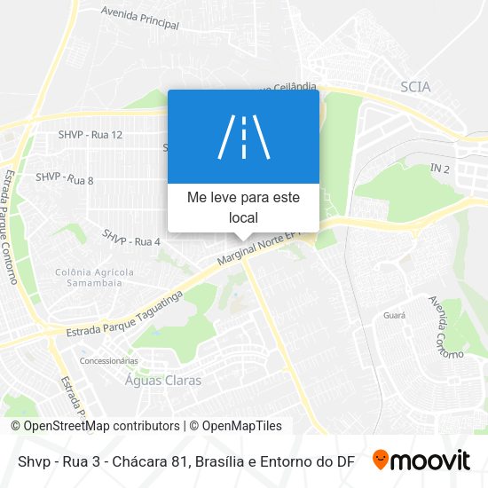 Shvp - Rua 3 - Chácara 81 mapa