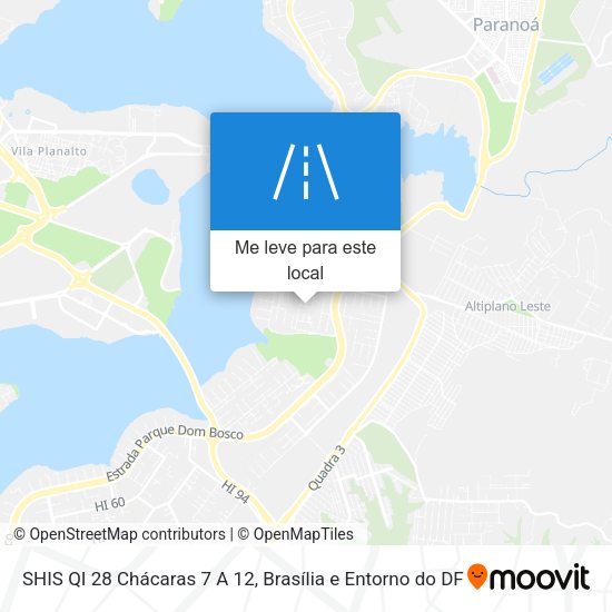 SHIS QI 28 Chácaras 7 A 12 mapa