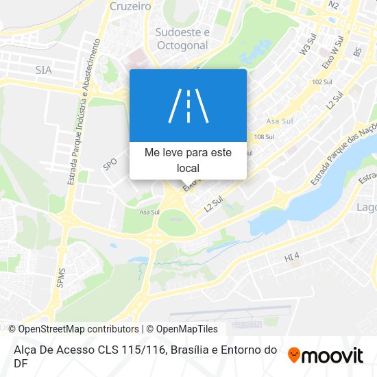 Alça De Acesso CLS 115/116 mapa