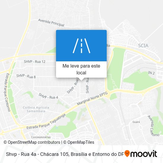 Shvp - Rua 4a - Chácara 105 mapa