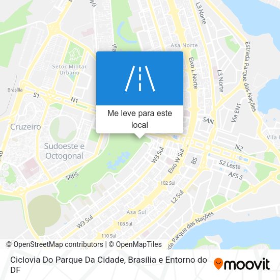 Ciclovia Do Parque Da Cidade mapa