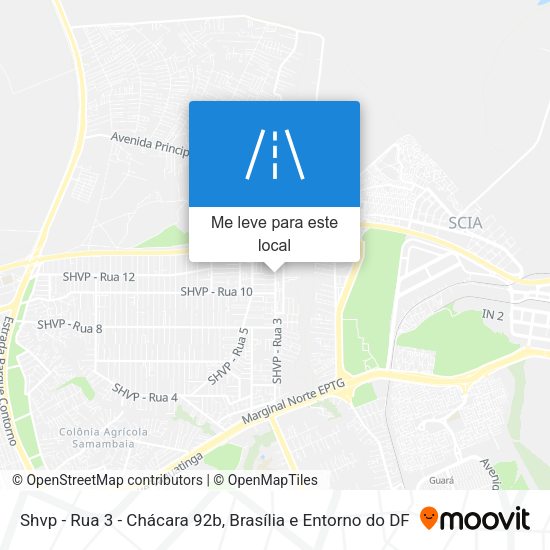 Shvp - Rua 3 - Chácara 92b mapa