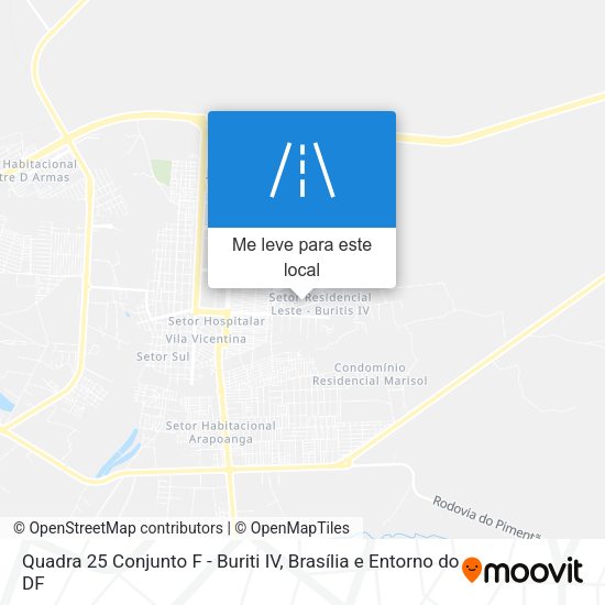 Quadra 25 Conjunto F - Buriti IV mapa