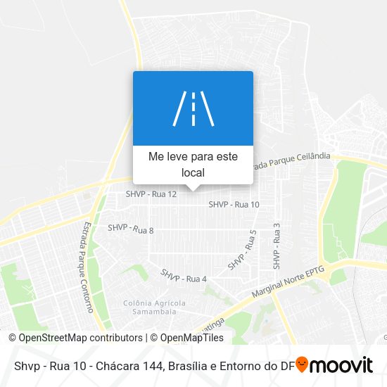 Shvp - Rua 10 - Chácara 144 mapa