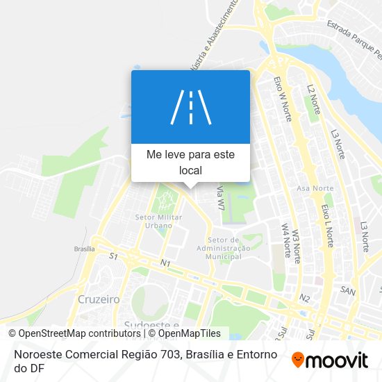 Noroeste Comercial Região 703 mapa