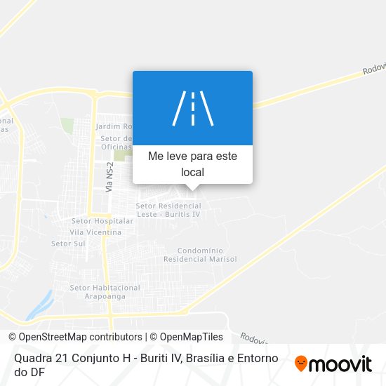 Quadra 21 Conjunto H - Buriti IV mapa