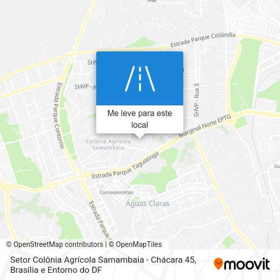 Setor Colônia Agrícola Samambaia - Chácara 45 mapa