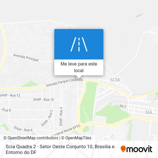Scia Quadra 2 - Setor Oeste Conjunto 10 mapa