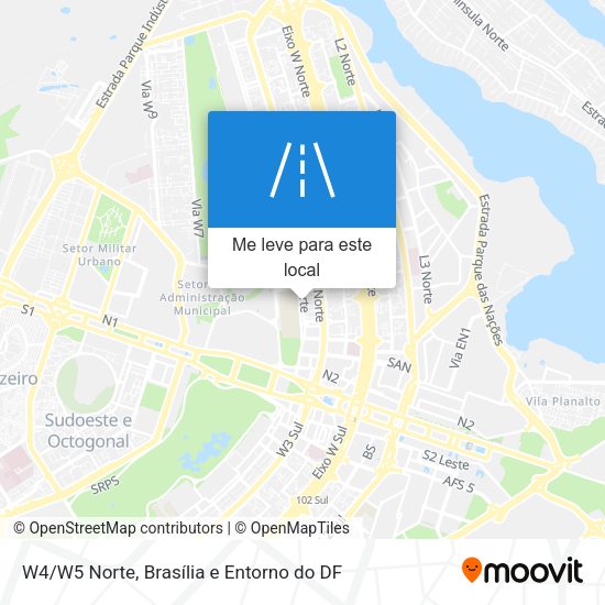 W4/W5 Norte mapa
