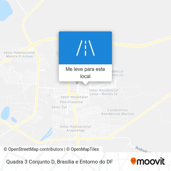 Quadra 3 Conjunto D mapa