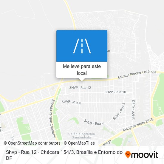 Shvp - Rua 12 - Chácara 154/3 mapa