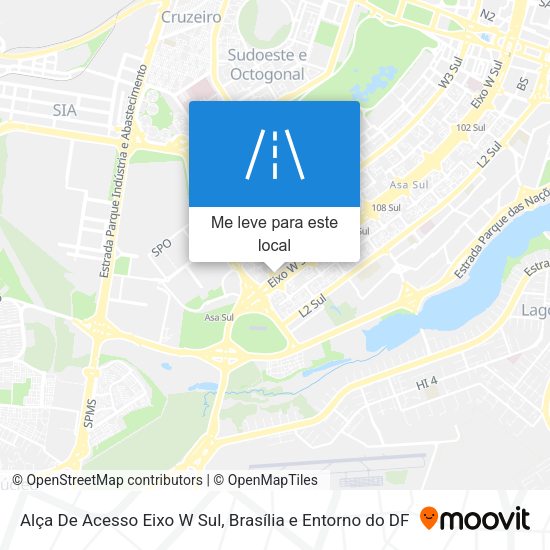 Alça De Acesso Eixo W Sul mapa