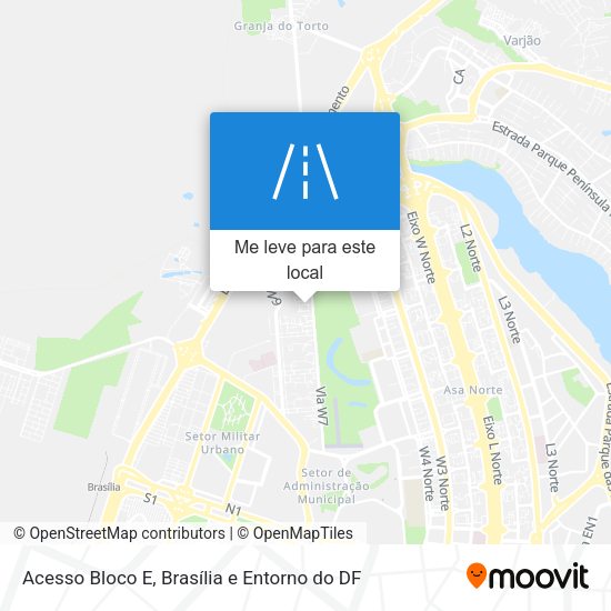 Acesso Bloco E mapa