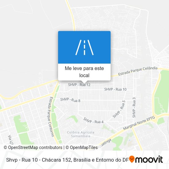 Shvp - Rua 10 - Chácara 152 mapa