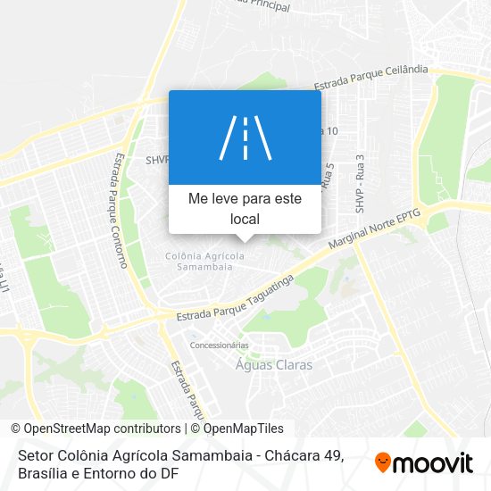 Setor Colônia Agrícola Samambaia - Chácara 49 mapa