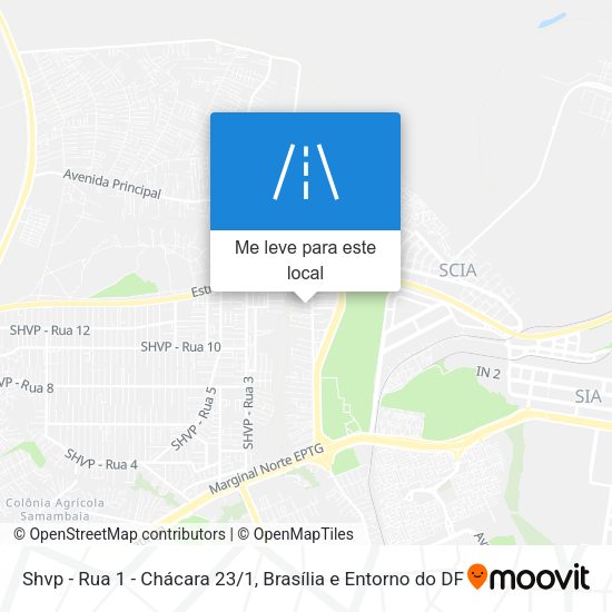 Shvp - Rua 1 - Chácara 23/1 mapa