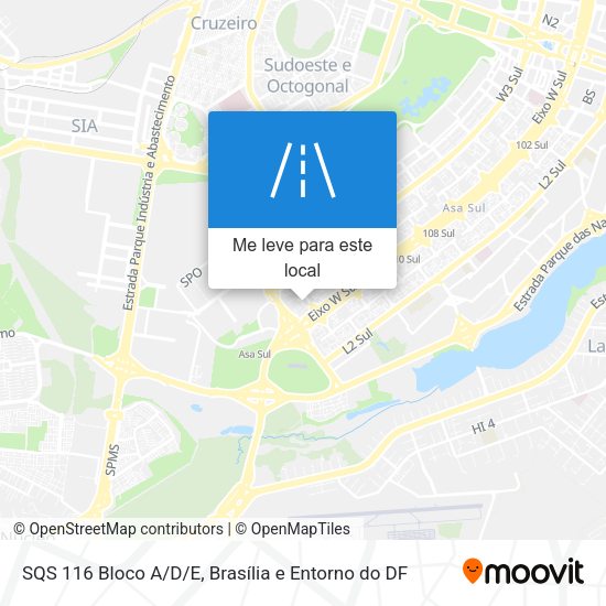 SQS 116 Bloco A/D/E mapa