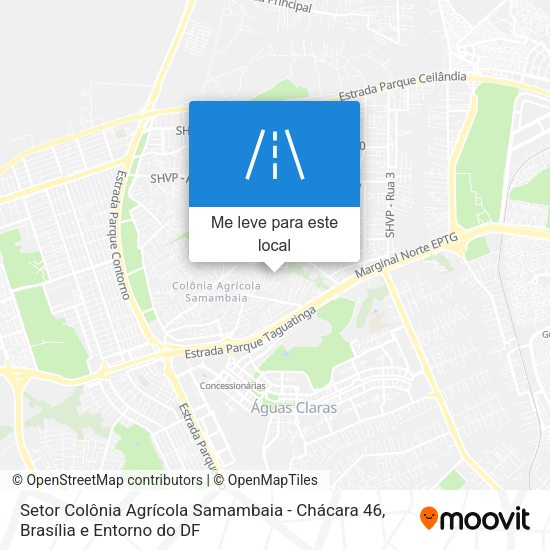 Setor Colônia Agrícola Samambaia - Chácara 46 mapa