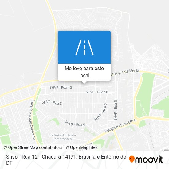 Shvp - Rua 12 - Chácara 141/1 mapa
