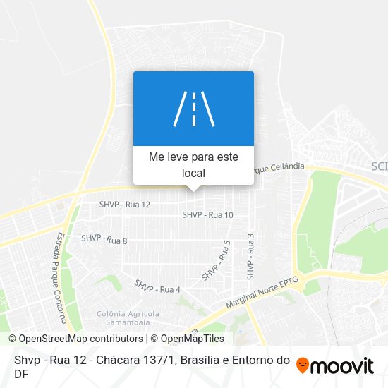 Shvp - Rua 12 - Chácara 137/1 mapa
