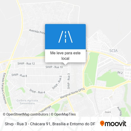 Shvp - Rua 3 - Chácara 91 mapa