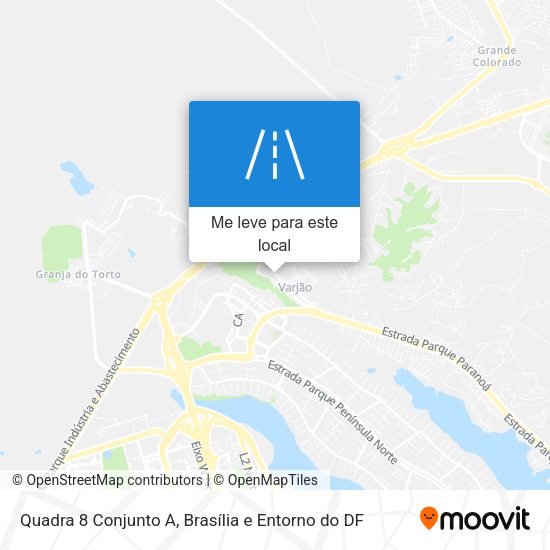 Quadra 8 Conjunto A mapa
