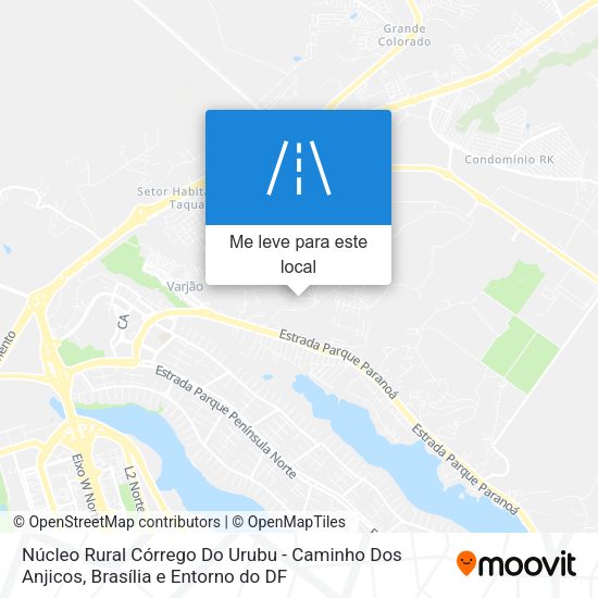 Núcleo Rural Córrego Do Urubu - Caminho Dos Anjicos mapa