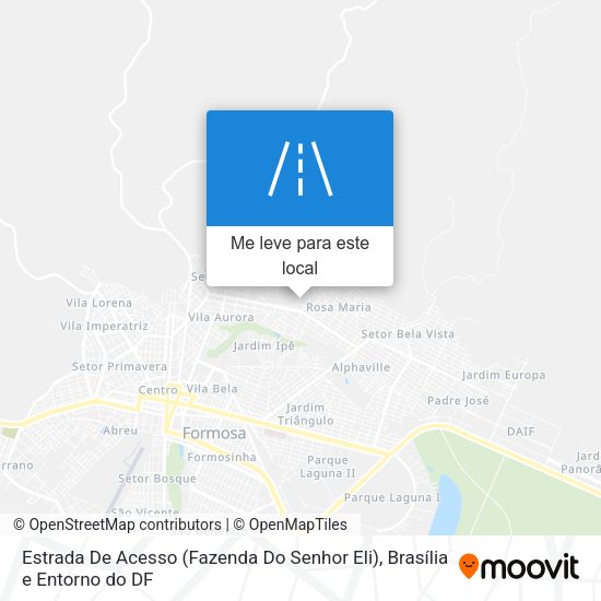 Estrada De Acesso (Fazenda Do Senhor Eli) mapa