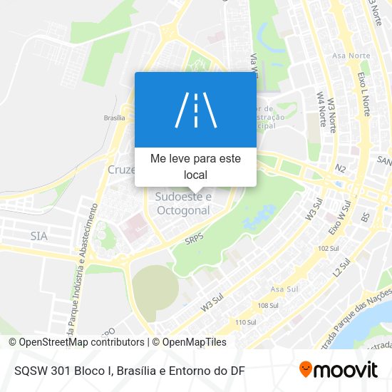SQSW 301 Bloco I mapa