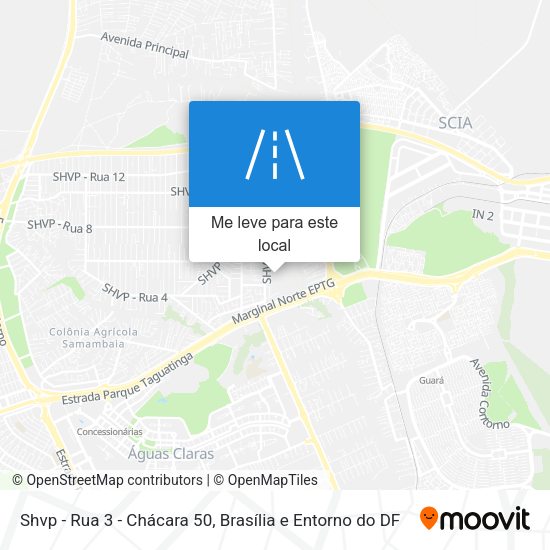 Shvp - Rua 3 - Chácara 50 mapa