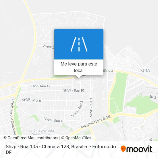 Shvp - Rua 10a - Chácara 123 mapa