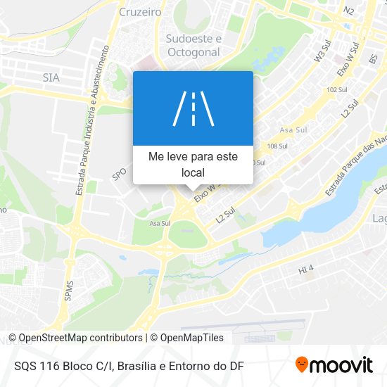 SQS 116 Bloco C/I mapa