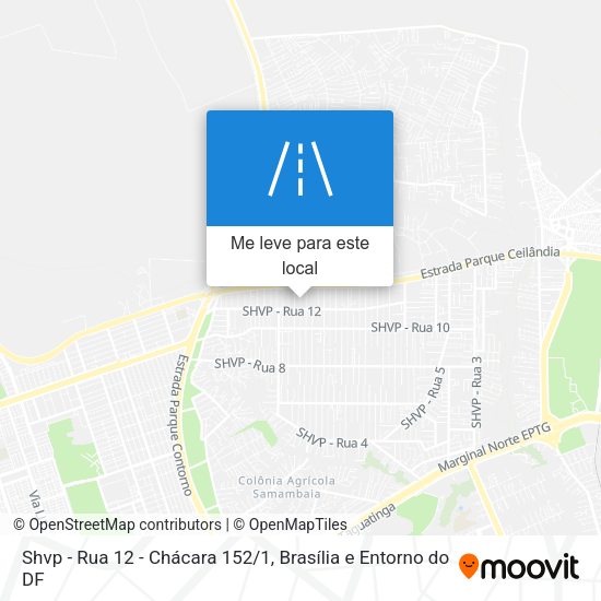Shvp - Rua 12 - Chácara 152/1 mapa