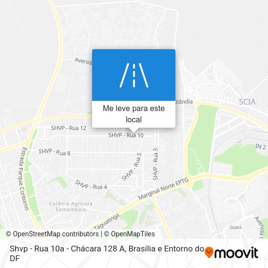Shvp - Rua 10a - Chácara 128 A mapa