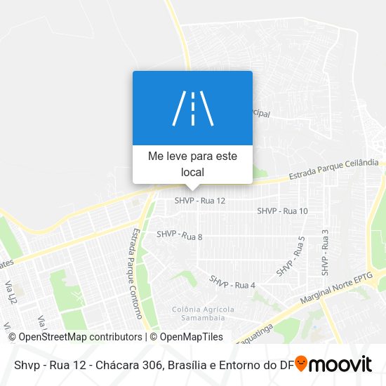 Shvp - Rua 12 - Chácara 306 mapa