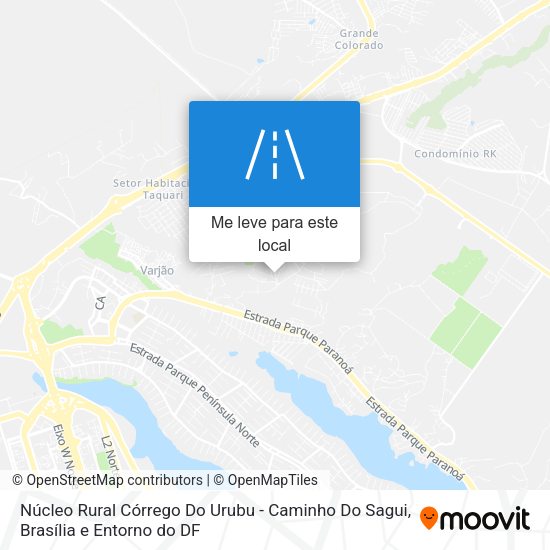 Núcleo Rural Córrego Do Urubu - Caminho Do Sagui mapa