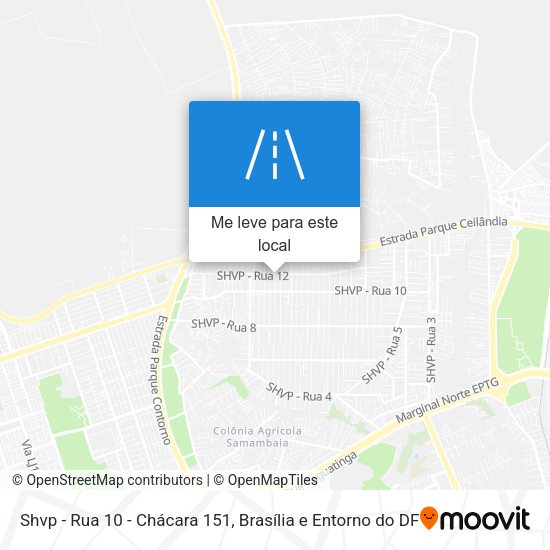Shvp - Rua 10 - Chácara 151 mapa