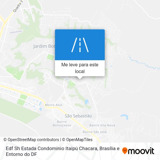 Edf Sh Estada Condominio Itaipú Chacara mapa