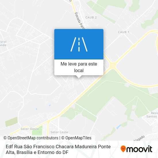 Edf Rua São Francisco Chacara Madureira Ponte Alta mapa