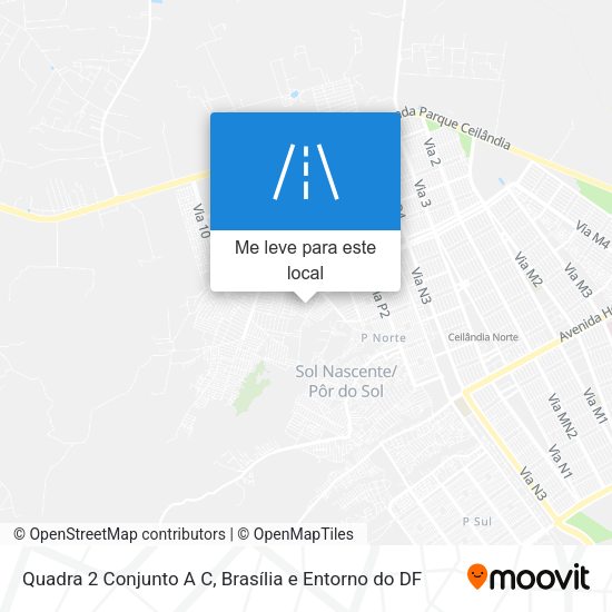 Quadra 2 Conjunto A C mapa