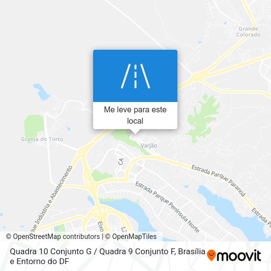Quadra 10 Conjunto G / Quadra 9 Conjunto F mapa