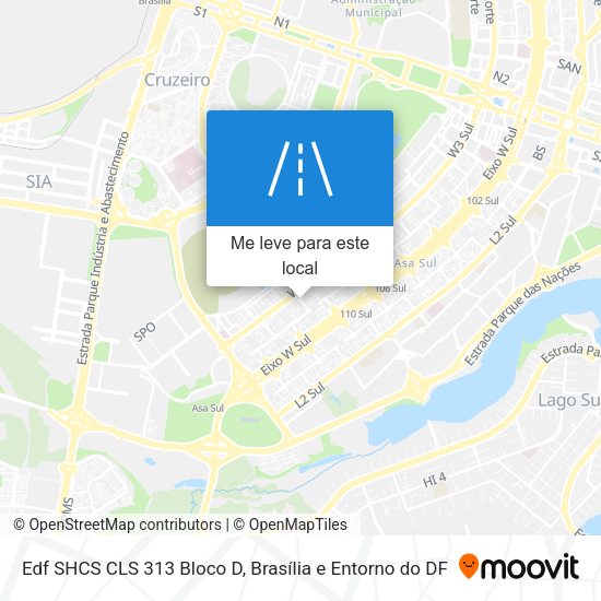 Edf SHCS CLS 313 Bloco D mapa