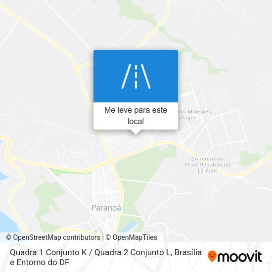Quadra 1 Conjunto K / Quadra 2 Conjunto L mapa