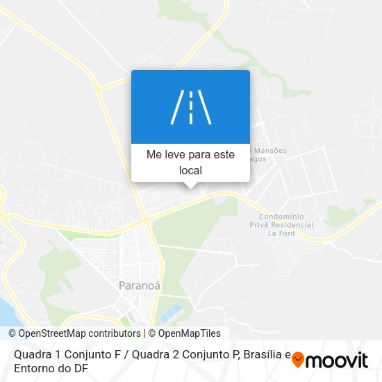 Quadra 1 Conjunto F / Quadra 2 Conjunto P mapa