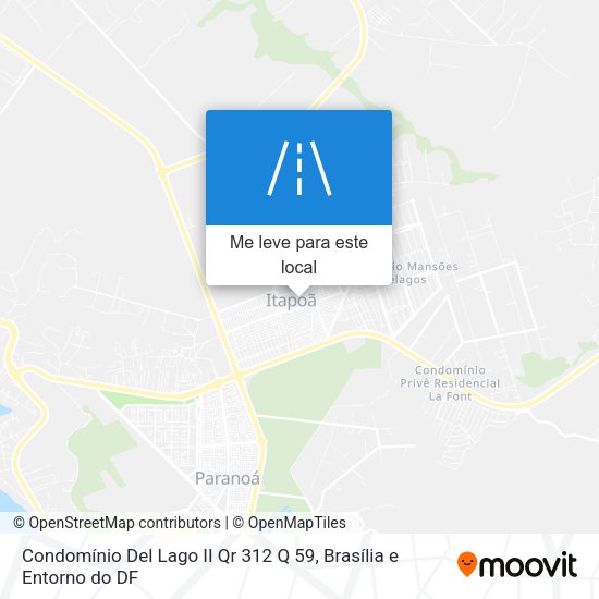 Condomínio Del Lago II Qr 312 Q 59 mapa